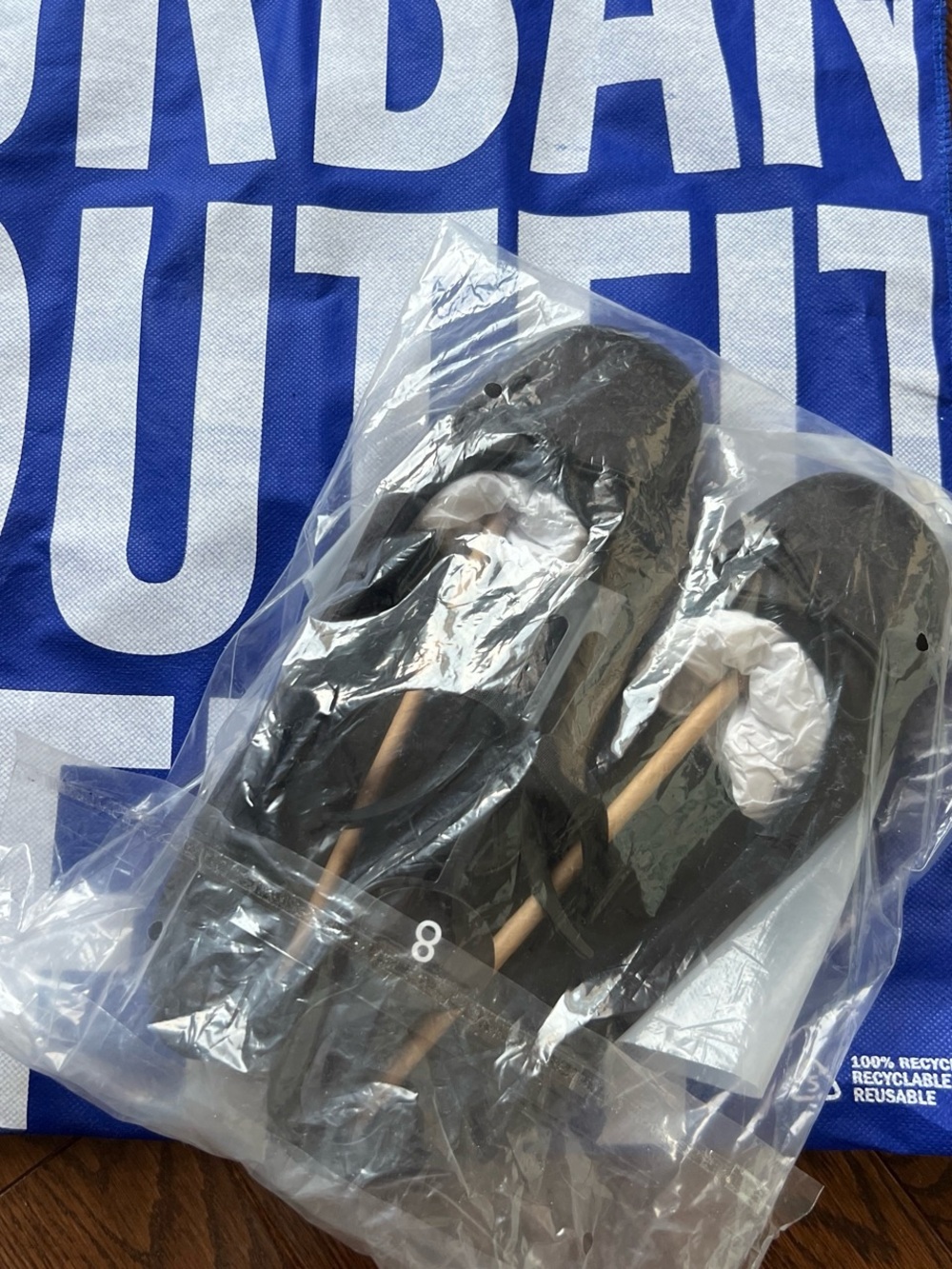 Urban Outfitters Black Satin Ballet Flats with Ankle Ribbon - Picture 4 of 4